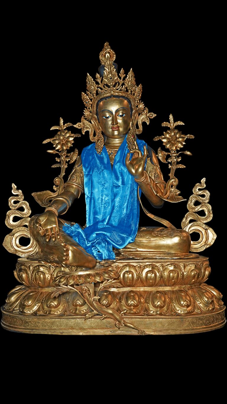 清朝乾隆年間 銅鑄聖救度母坐像